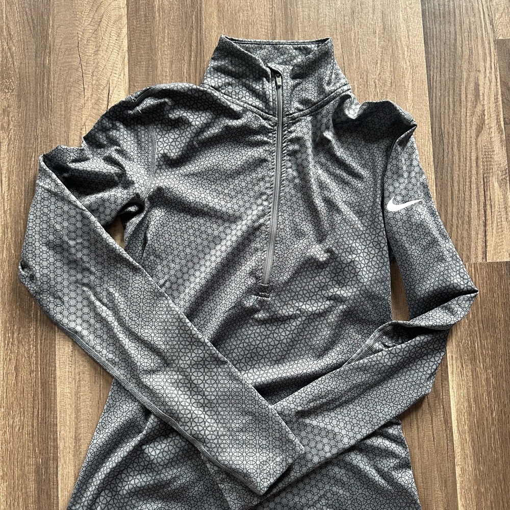 Nike Gray Quarter-Zip Pullover